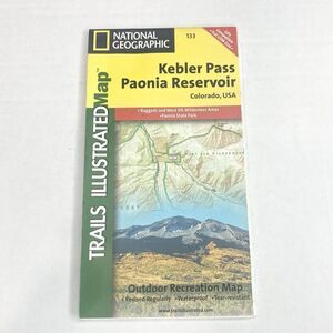 National Geographic Trails Map #133 Kebler Pass Paonia Reservoir Colorado, USA